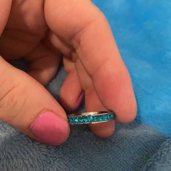 Heart blue 7 Karis ring/ blue band ring - Picture 8 of 10